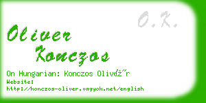 oliver konczos business card